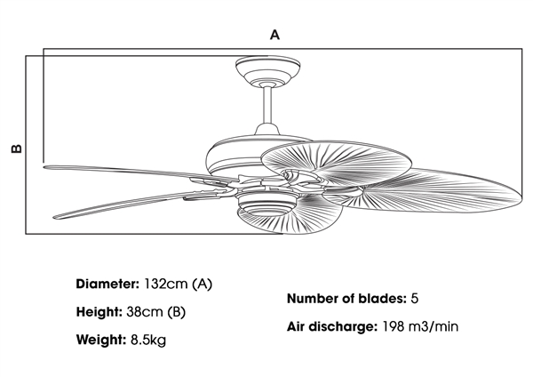 KaiyoKukan Kochi 168 ceiling fan is suitable for what kind of space?