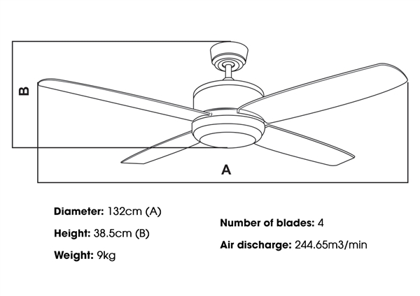 KaiyoKukan Oka Nago 594 ceiling fan is suitable for what kind of space?